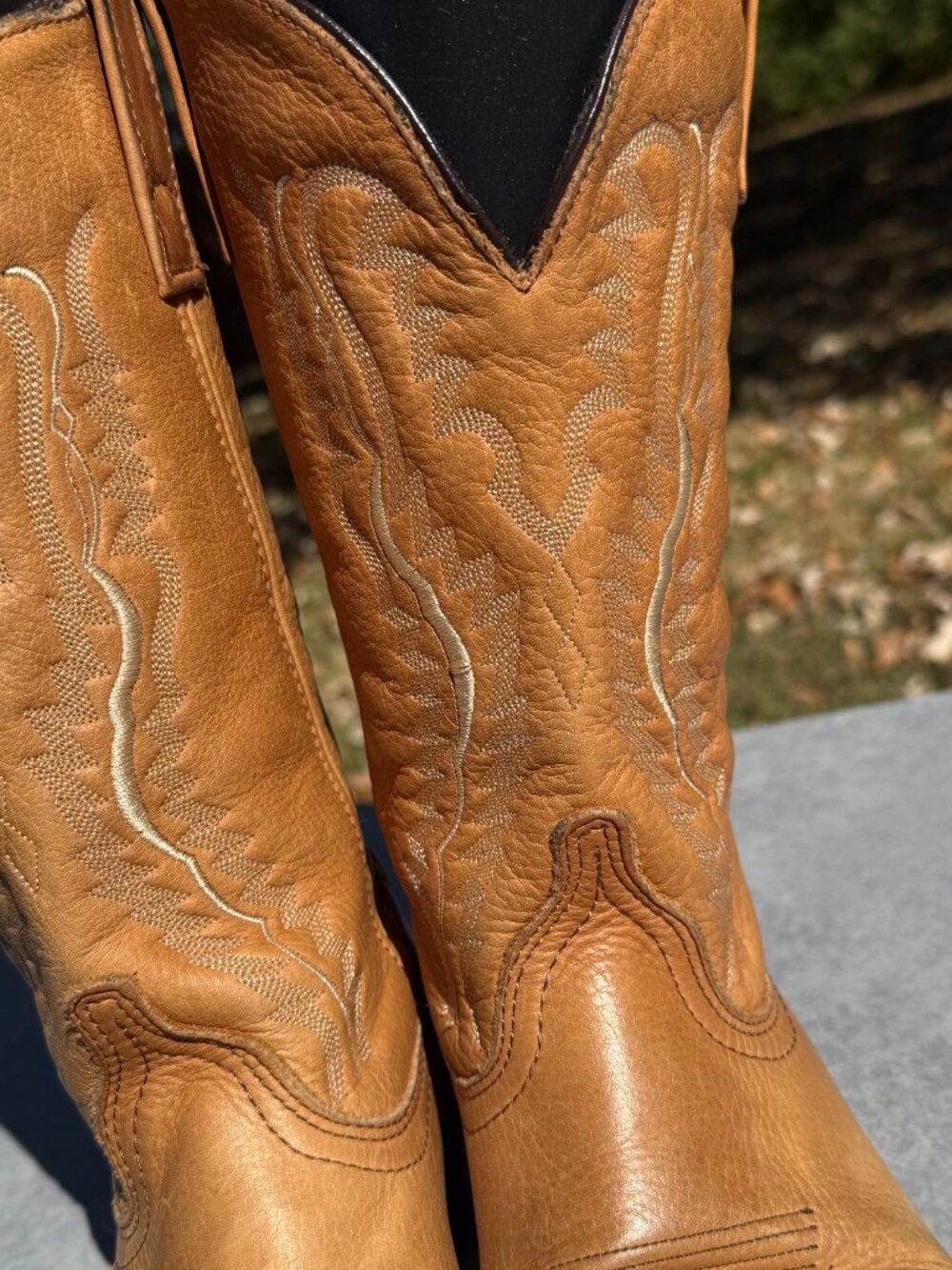 Laredo 51080 Womens 8M Tan Leather Cowboy Boots Western Cowgirl Ranch Core 4389 - Picture 6 of 9